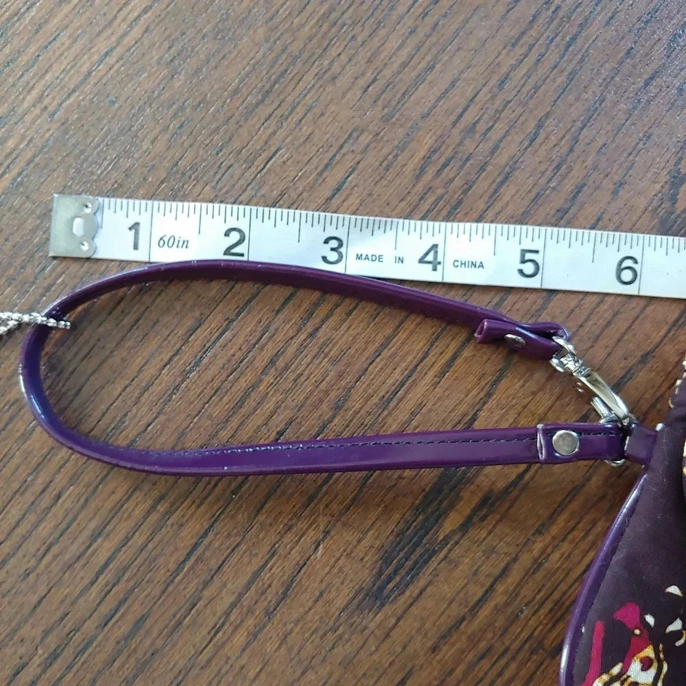 Fion Poon Maylasia Collection Dark Purple Boho Wristlet Wallet NEW with Tags